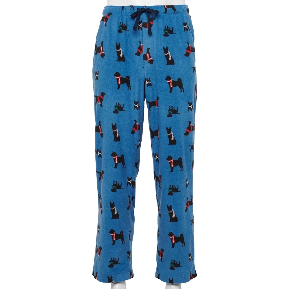Mens’ Sonoma Blue Pajama Pants with Dog Print